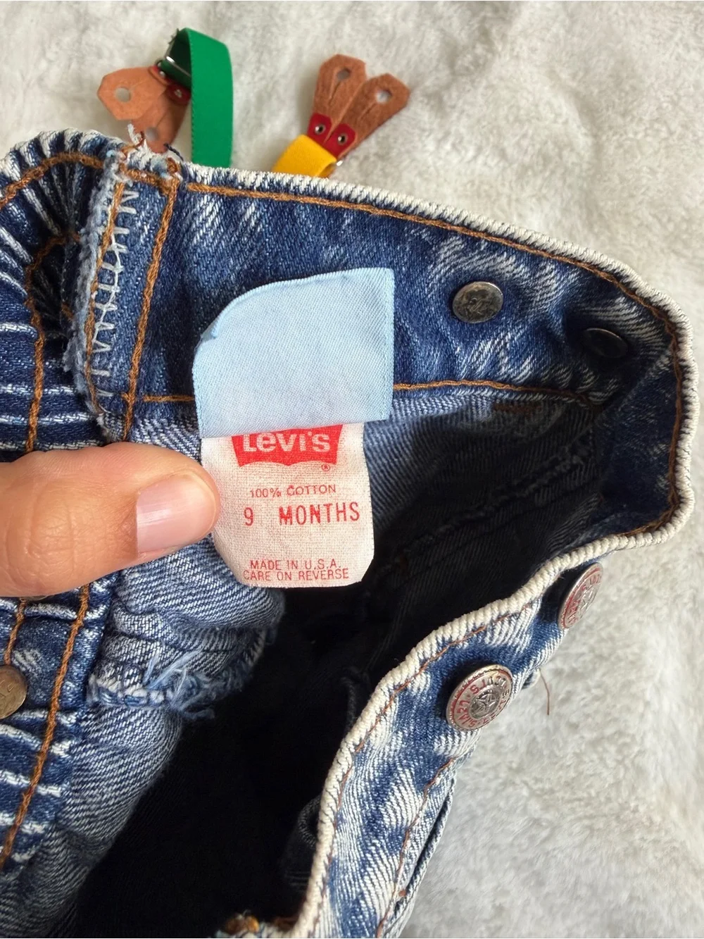 Vintage Little Levi’s Orange Tab USA Jeans 9 Months